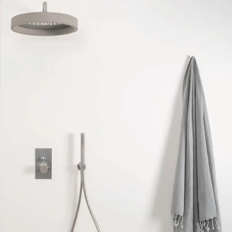 Ensemble de douche Diametro35 Inox Concrete Ritmonio