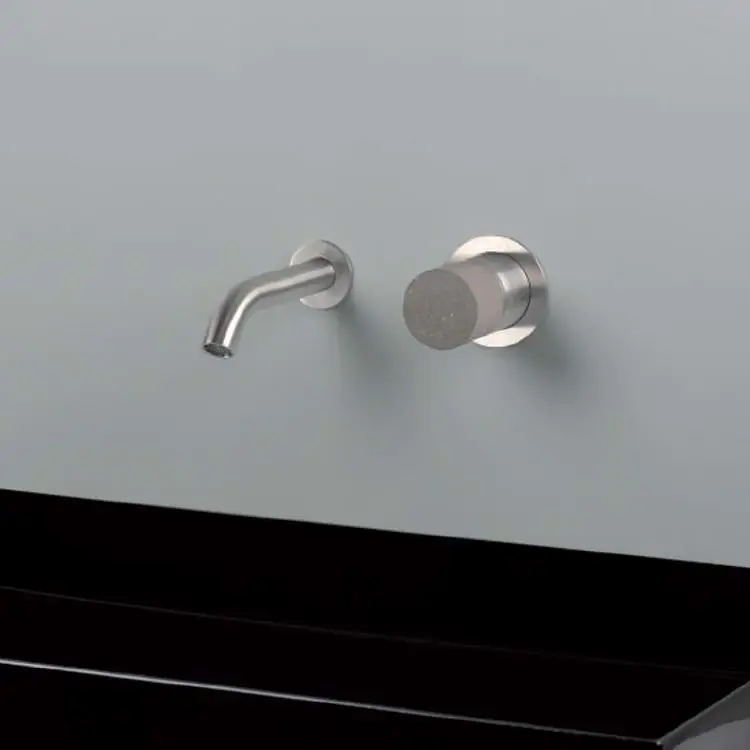 Mélangeur monocommande à encastrer pour lavabo Diametro35 Inox Concrete Ritmonio