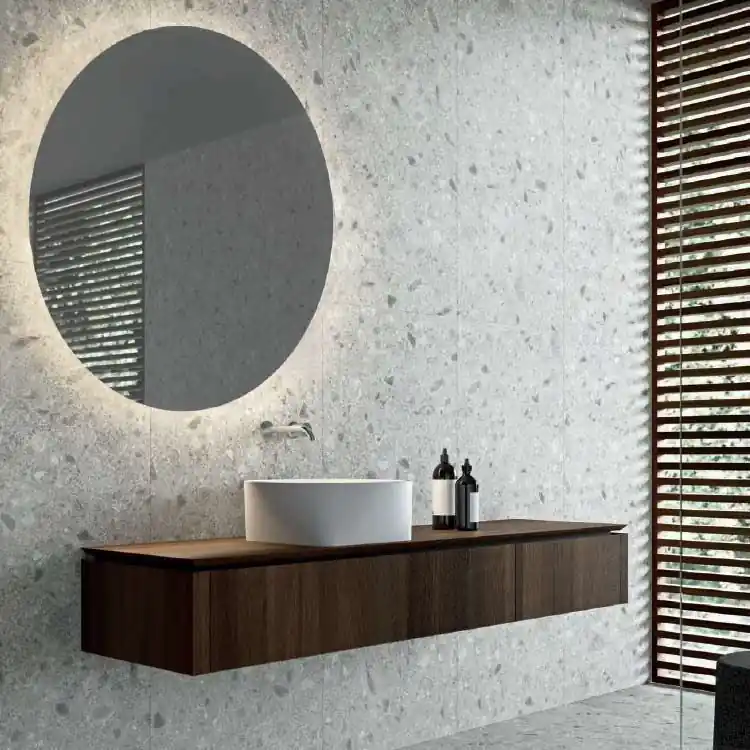 Meuble suspendu avec lavabo opaque Puro Milldue