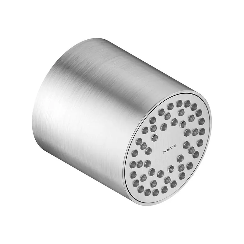 Pomme de douche cylindrique en acier Doc Neve Rubinetterie