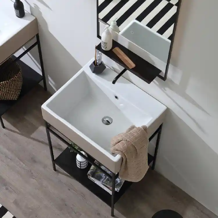 Armoire de toilette avec lavabo coloré Colavene Volant