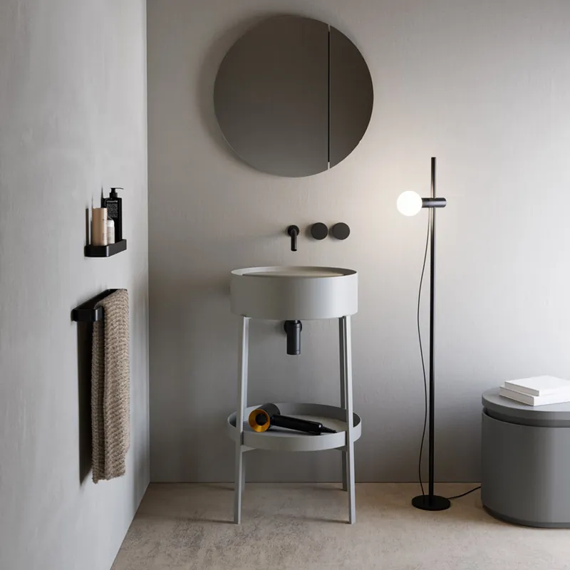 Armoire avec lavabo rond Consolle 45 Nic Design
