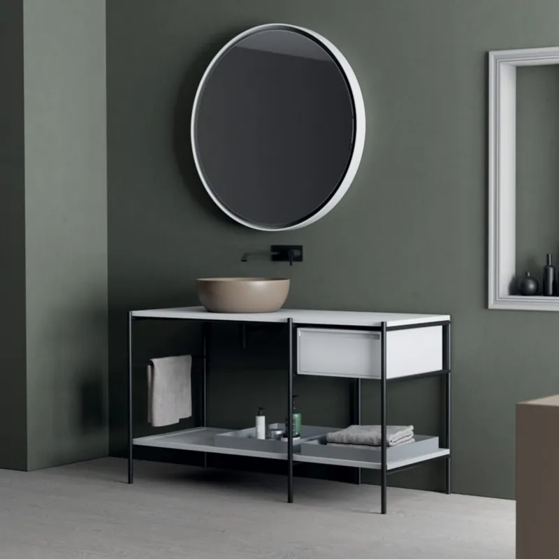 Meuble de salle de bains modulaire avec vasque à poser Velo 131 Nic Design