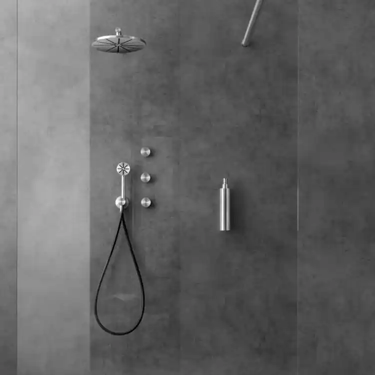 Set de douche complet avec douchette et ciel de pluie KRONOS LINKI