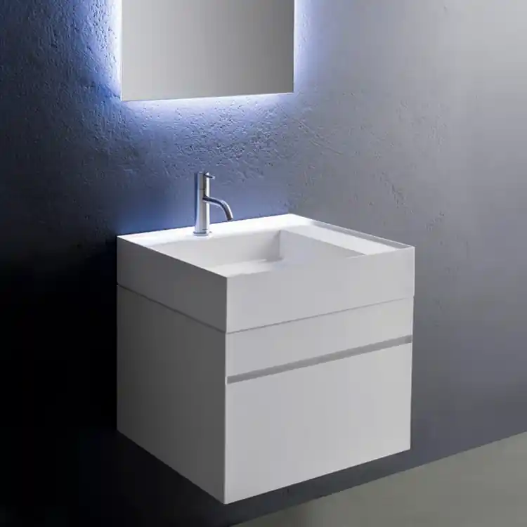 Meuble de salle de bain GRAFFIO double tiroir Monoblocchi antoniolupi