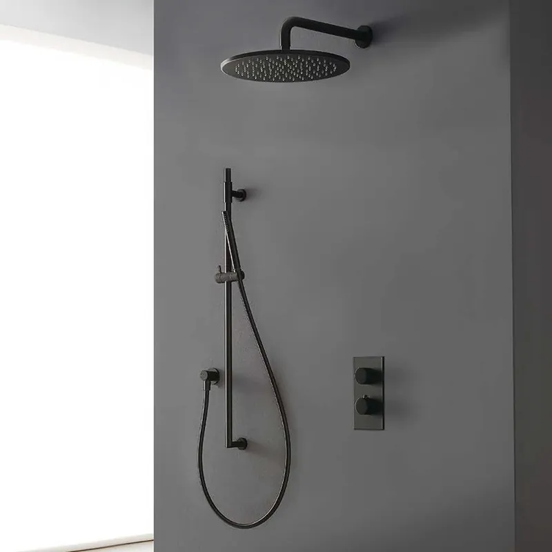 Set de douche mural avec mitigeur thermostatique Up + TREEMME