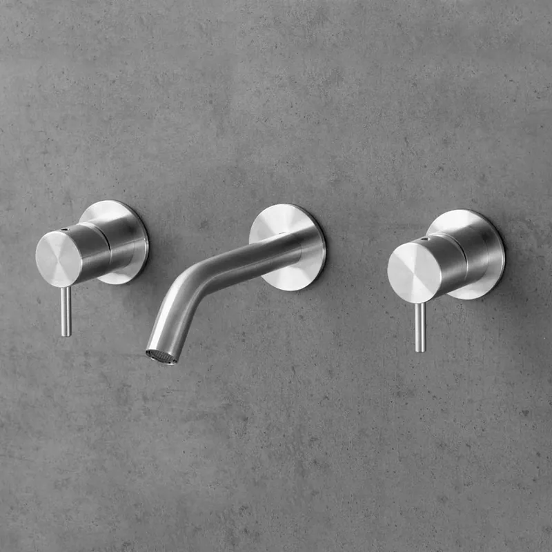 Groupe 2 robinets muraux ouverts /fermés avec bec Deco by Linki