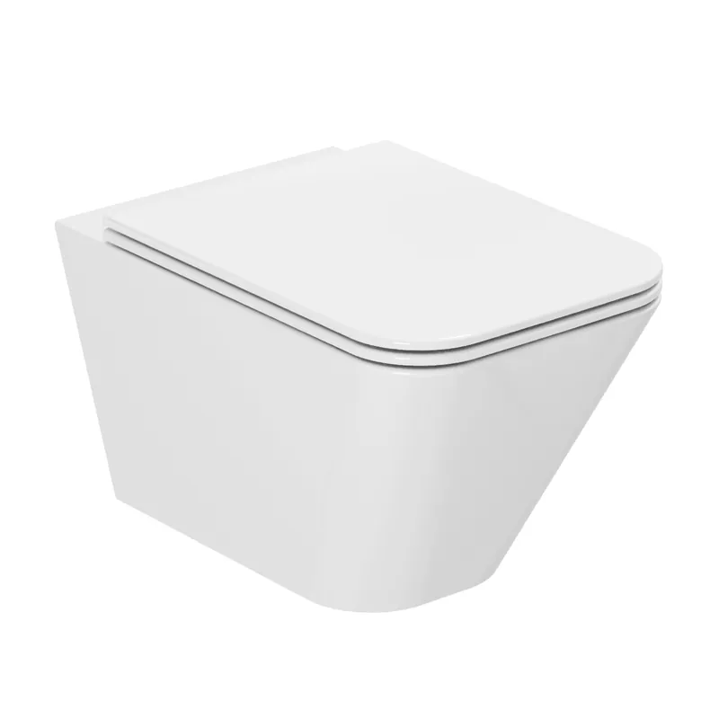 WC en céramique suspendu avec kit de fixation et siège - Build Collection