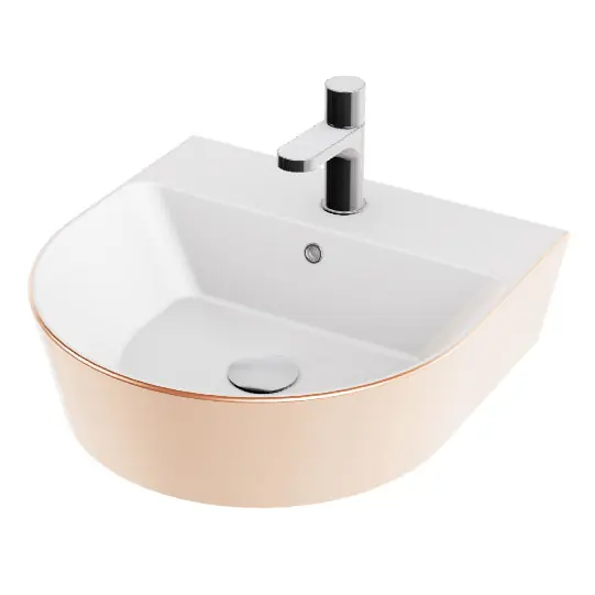 Lavabo suspendu avec trop-plein en céramique - Collection Forma by Azzurra Ceramica