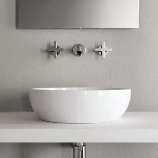 Vasque en céramique à poser diamètre 40cm Elegance Circle by Azzurra Ceramica