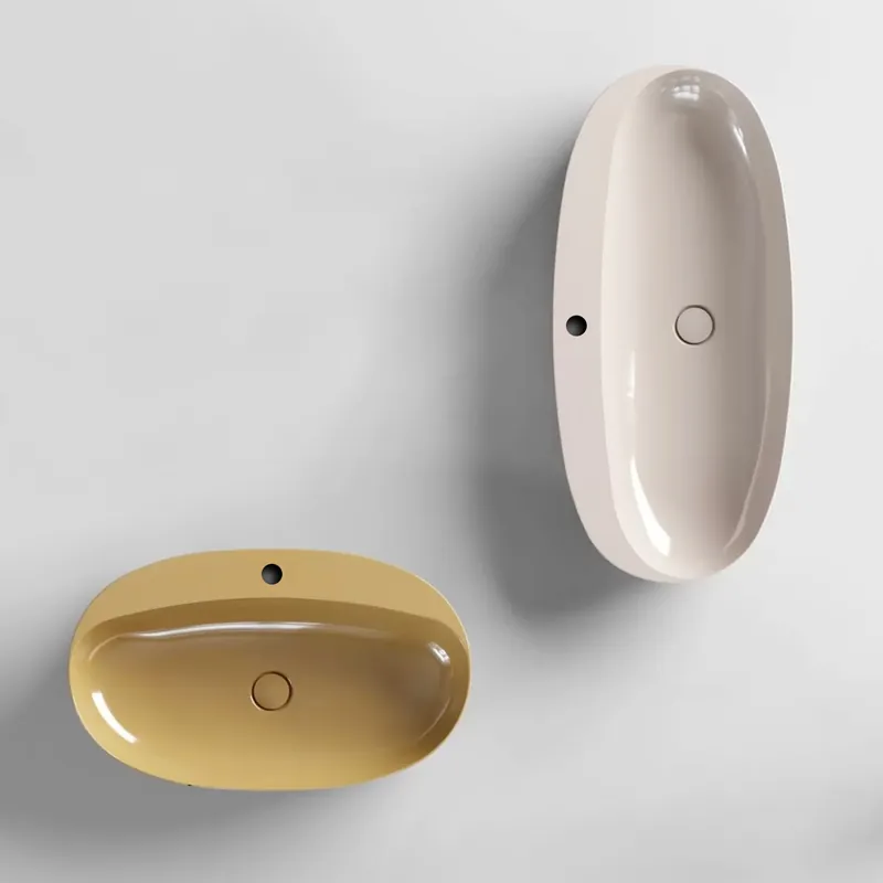 OVAL lavabo en céramique avec trou Elegance Circle by Azzurra Ceramica