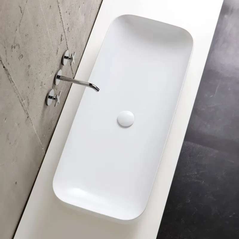 Lavabo en céramique semi-encastré /supporté Elegance Soft by Azzurra Ceramica
