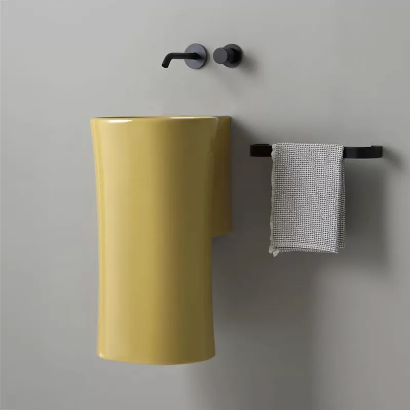 Lavabo mural en céramique avec ou sans trou Collection Nativo par Azzurra Ceramica