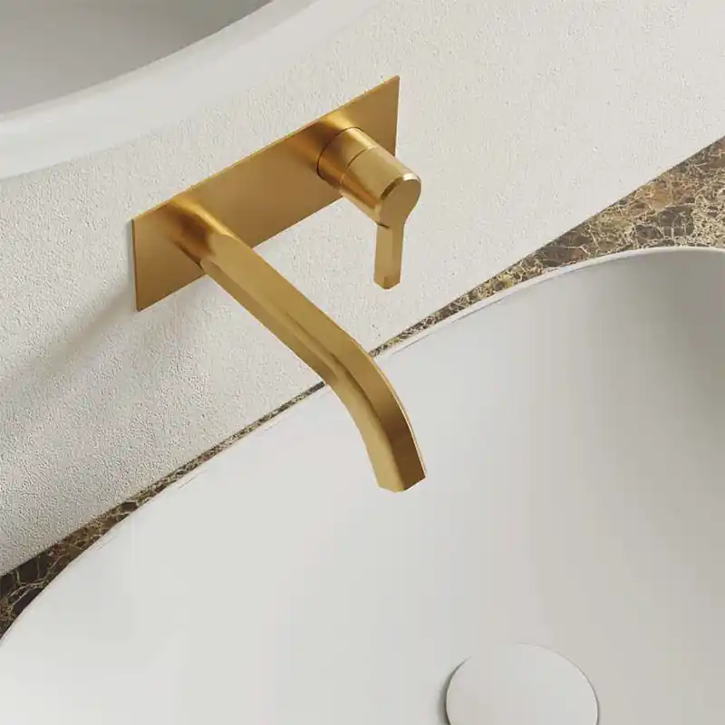 Mitigeur de lavabo mural avec plaque Aurelia Treemme