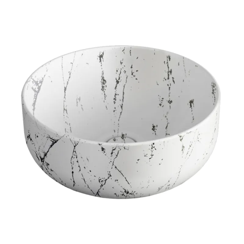 Lavabo à poser 45 rond Statuario Decori Simas