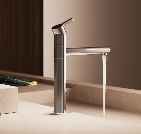Mitigeur avec bec orientable et douchette extractible Libera Newform