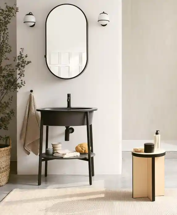 Lavabo avec structure ovale Ceramica Cielo