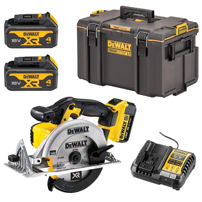 Scie circulaire XR 18V 4Ah Li-Ion 165mm - 2 batteries - coffret DEWALT DCS391M2-QW