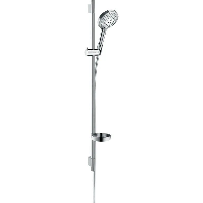 HANSGROHE Set de douche 120 3 jets Raindance Select PowderRain avec barre Unica‘S puro 90 cm et porte-savon 27667000