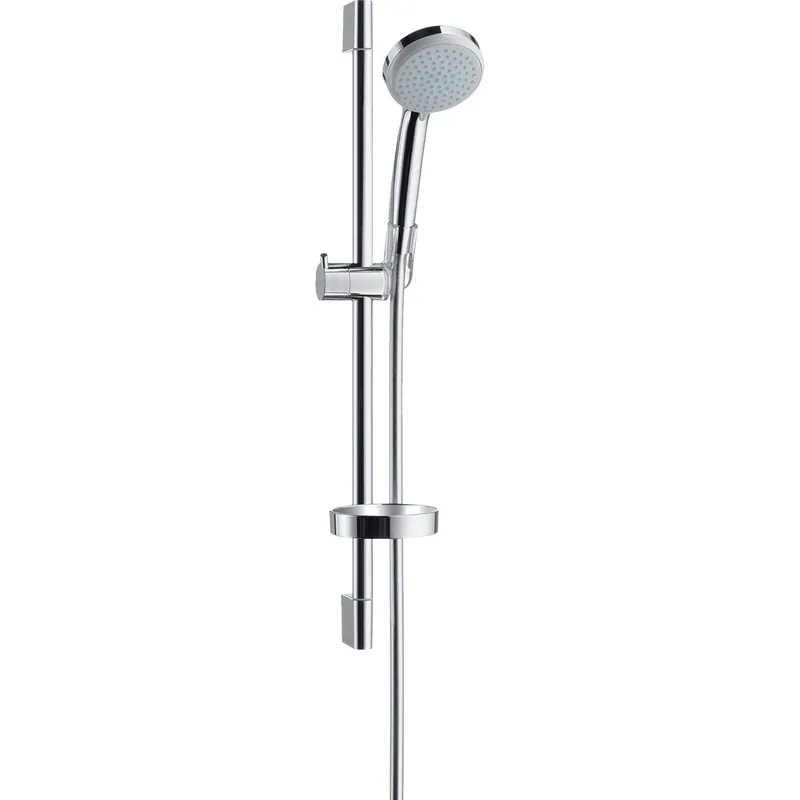 HANSGROHE Set de douche 4 jets Croma 100 Vario EcoSmart avec barre Unica‘C 65 cm et porte-savon 27776000