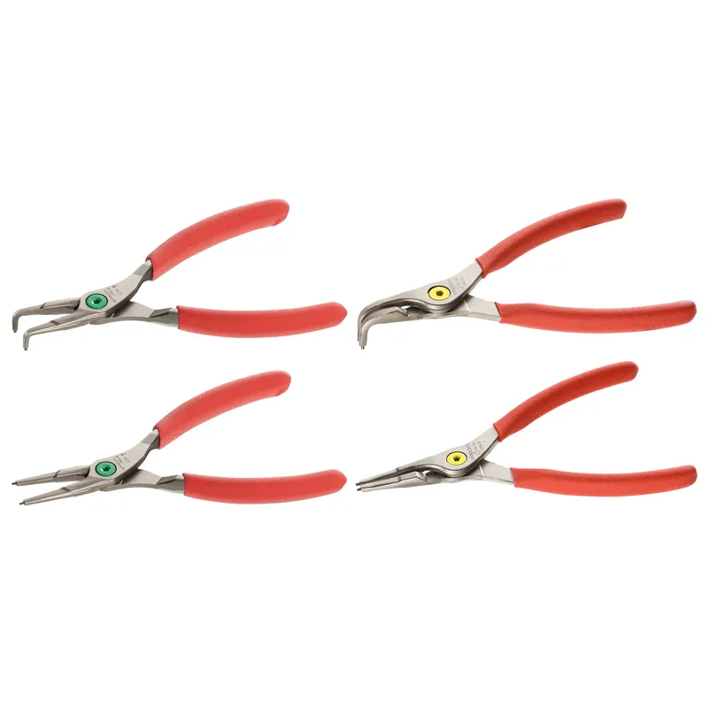 FACOM Jeu de 4 pinces pour circlips becs droits et becs coudés à 90° 18à60mm PCJ4PB