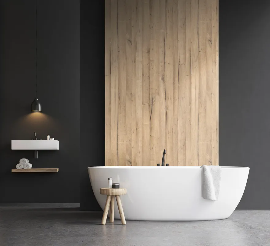Panneau mural douche VIPANEL - Bois coloris Erable - Finition mat perlée