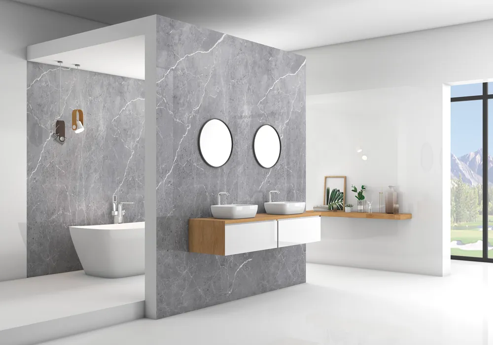 Panneau mural douche VIPANEL - Aragon anthracite - Finition brillant