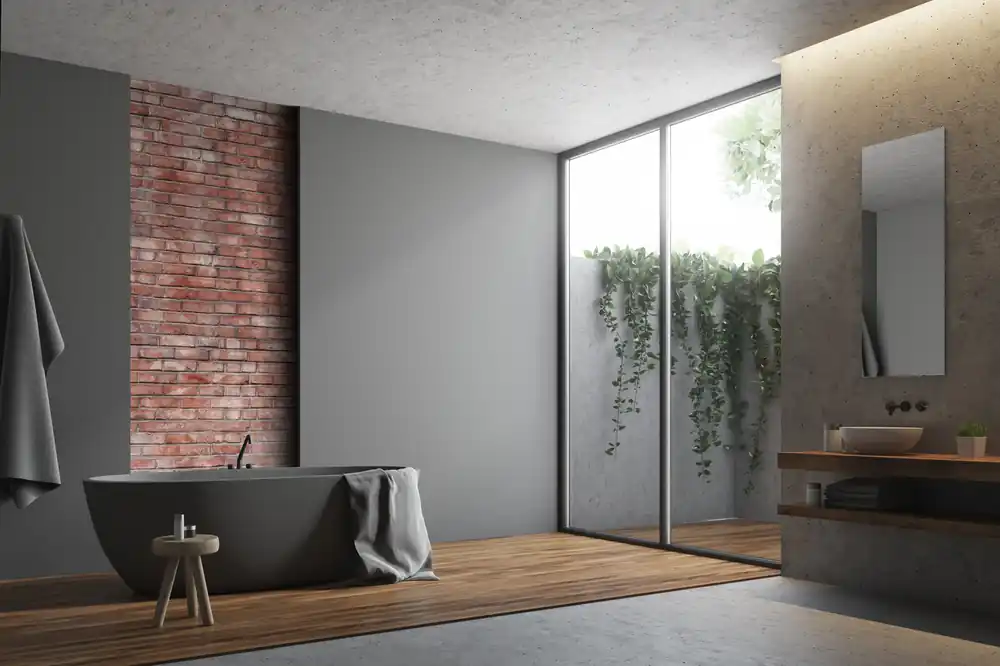 Panneau mural douche VIPANEL - Briques rouges - Finition velvet