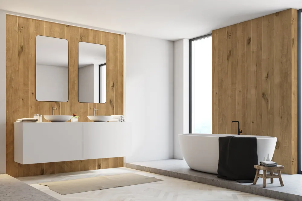 Panneau mural douche VIPANEL - Bois Chêne sauvage - Finition velvet