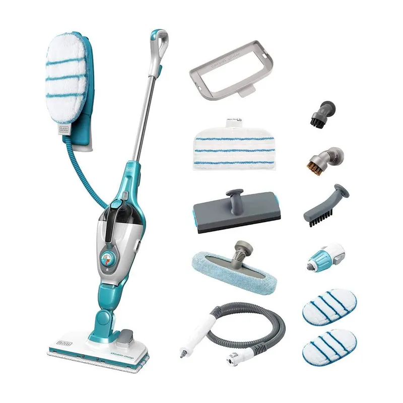 BLACK+DECKER Balai vapeur avec Gant Steamitt et accessoires 1300W FSMH1321JSM-QS