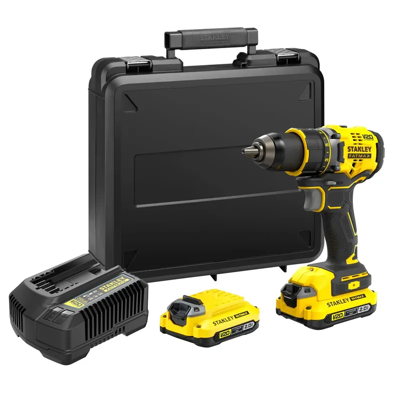 STANLEY FATMAX Perceuse-visseuse sans fil 18V 80Nm V20 SFMCD720D2K-QW