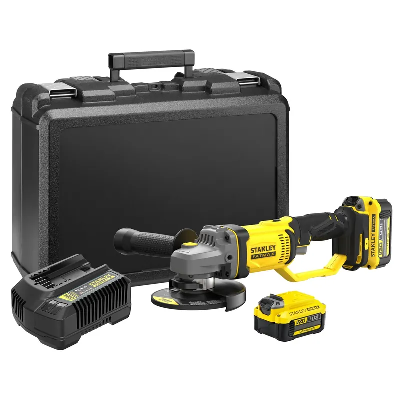 STANLEY FATMAX Meuleuse sans fil 18V 125mm V20 2 batteries SFMCG400M2K-QW