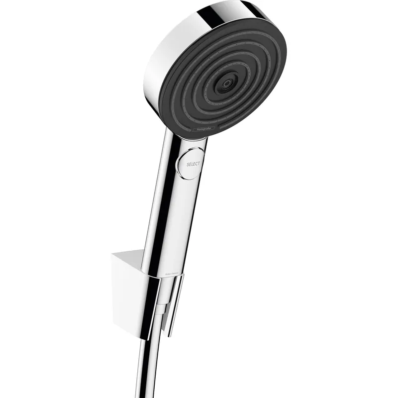 HANSGROHE Ensemble support mural et douchette 105 3 jets Pulsify Select S Relaxation avec flexible 125 cm