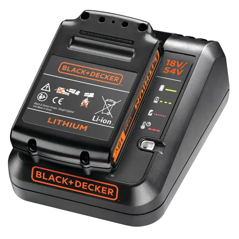 BLACK+DECKER Kit batterie lithium 18V 2Ah Slide Pack et Chargeur 2Ah BDC2A20-QW