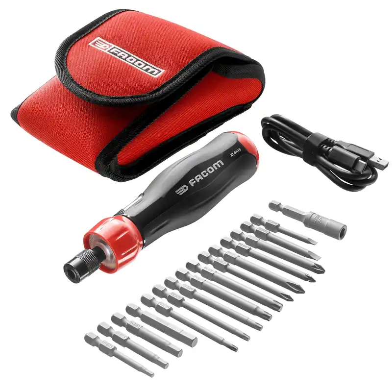 FACOM Tournevis Assisté E-Protwist avec 15 embouts ATPA4V.J16PB