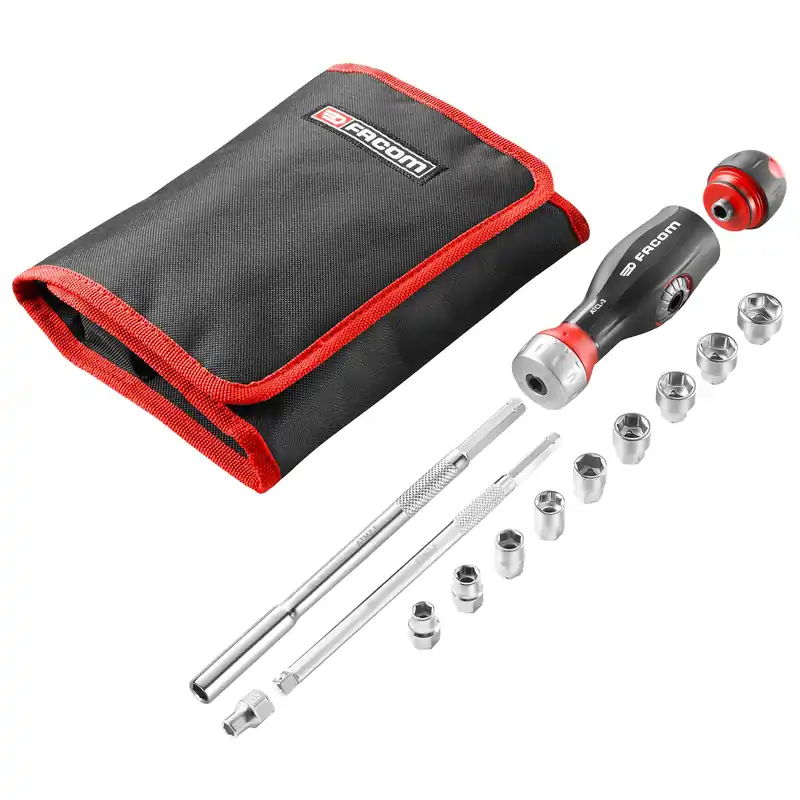 FACOM Tournevis Protwist 3en1 multilames avec douilles 1/4" ATCL.3.12PB