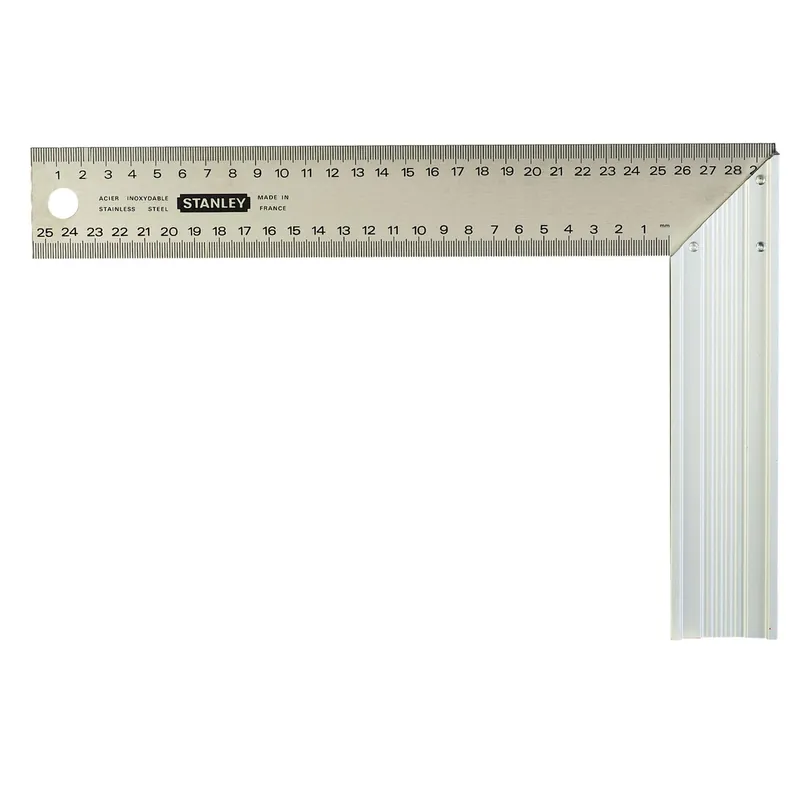 STANLEY Equerre Menuisier graduation recto-verso classe II 250mm 1-45-685