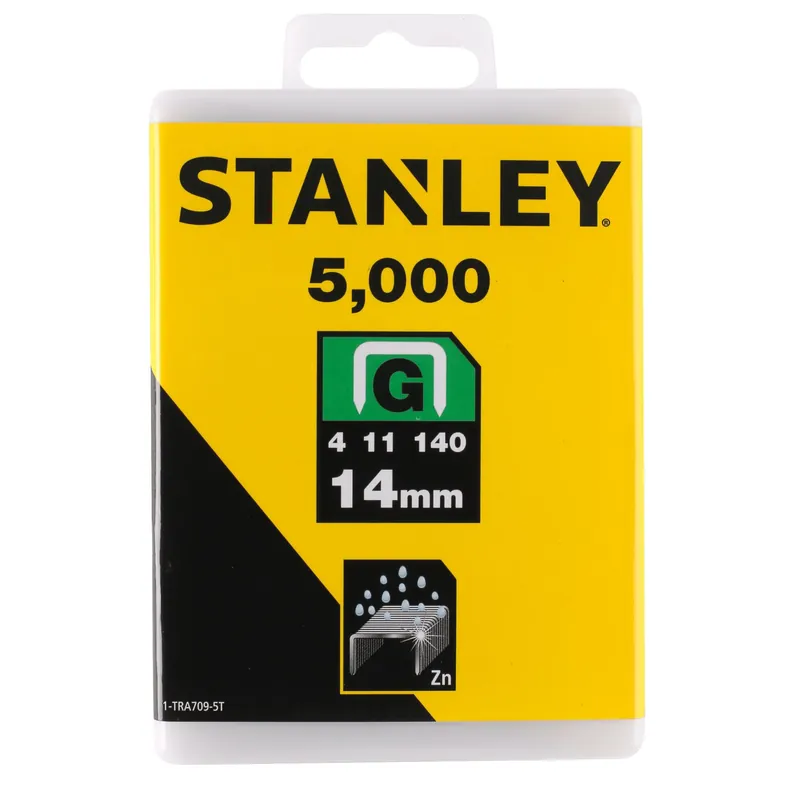 STANLEY Boîte de 5000 agrafes type 14mm 9/16" type G G - 1-TRA709-5T