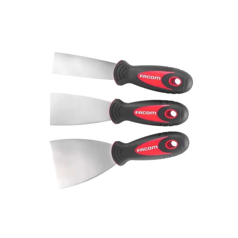 FACOM Jeu de 3 grattoirs 2 grattoirs droits, L 50, 32 mm, 1 grattoir angulaire, L 50 mm - 237.J1