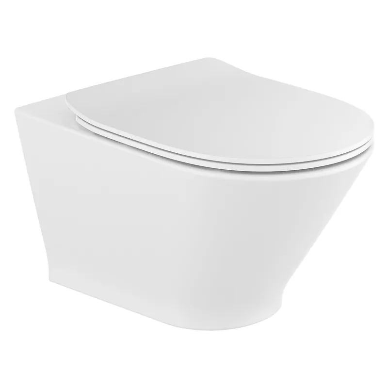 ROCA Cuvette WC suspendue sans bride avec abattant frein de chute The Gap Round