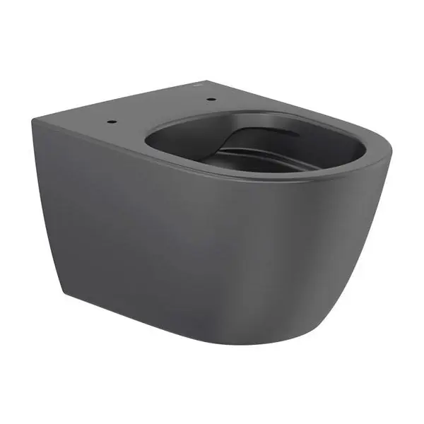 ROCA Cuvette WC suspendue sans bride noir mat Ona A346687080 (sans abattant)