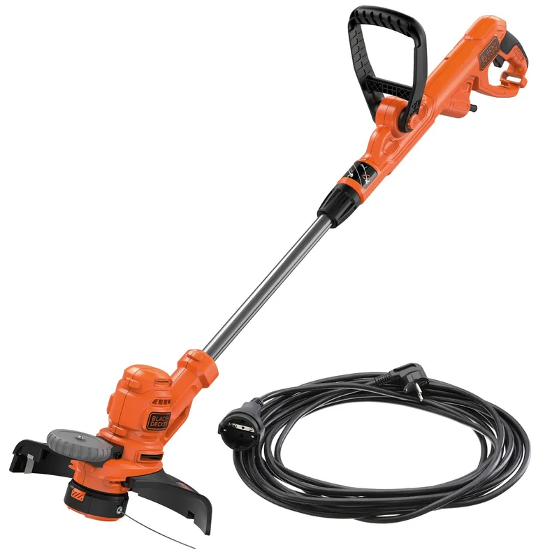 BLACK+DECKER Coupe-bordure filaire 550W, largeur coupe 30 cm + rallonge électrique de 10 m BESTA530C10-QS