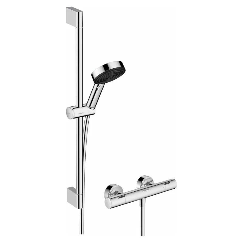 HANSGROHE Set de douche 105 3 jets Pulsify Select S EcoSmart avec barre, flexible et thermostatique Ecostat Fine C3