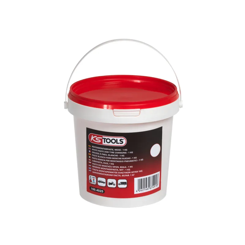 KS TOOLS Seau de graisse à pneu blanche 1kg 100.4025