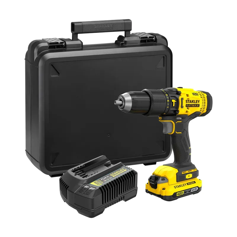STANLEY FATMAX Perceuse-visseuse à percussion sans fil 18V 50Nm V20 2 batteries 2Ah SFMCD711D22-QW