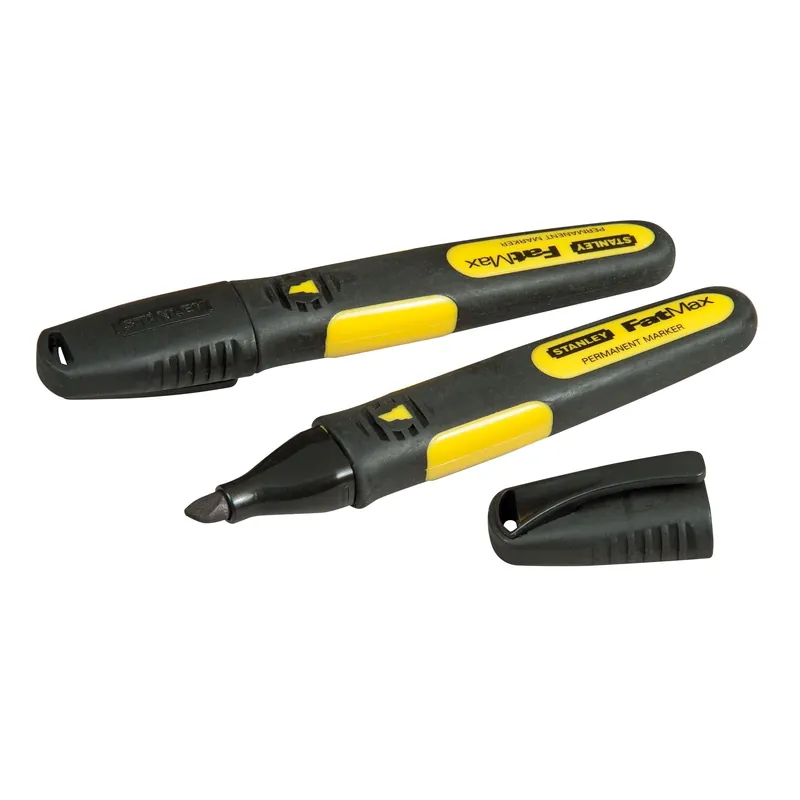 STANLEY Marqueur noir pointe large biseautée 2 pièces 0-47-314