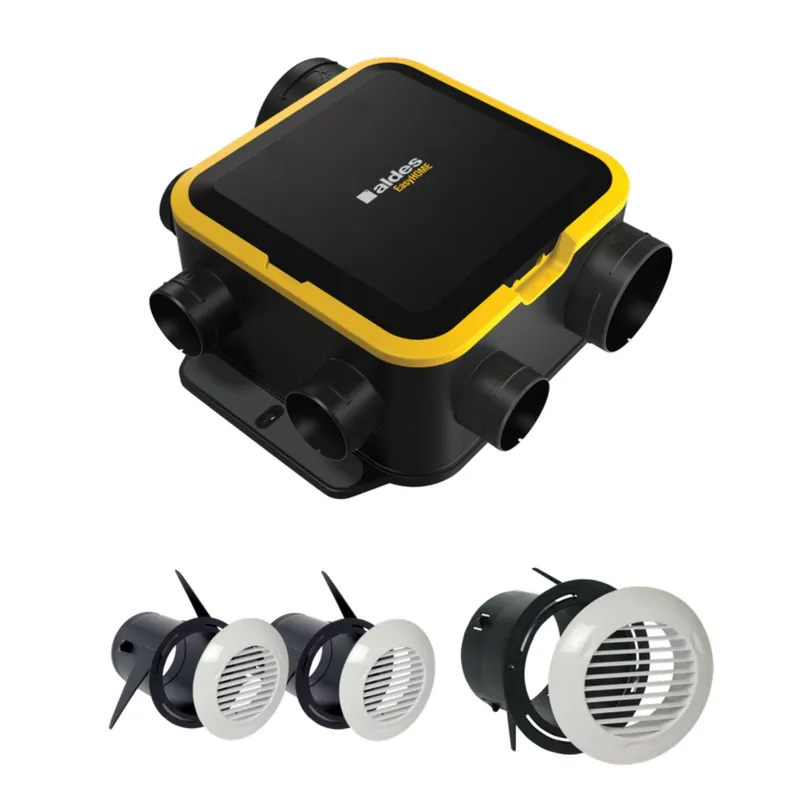 ALDES Kit VMC simple flux EasyHOME Auto Compact avec 3 Grilles BIP
