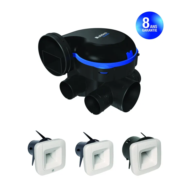 ALDES Kit VMC simple flux EasyHOME Hygroréglable Classic avec 3 bouches