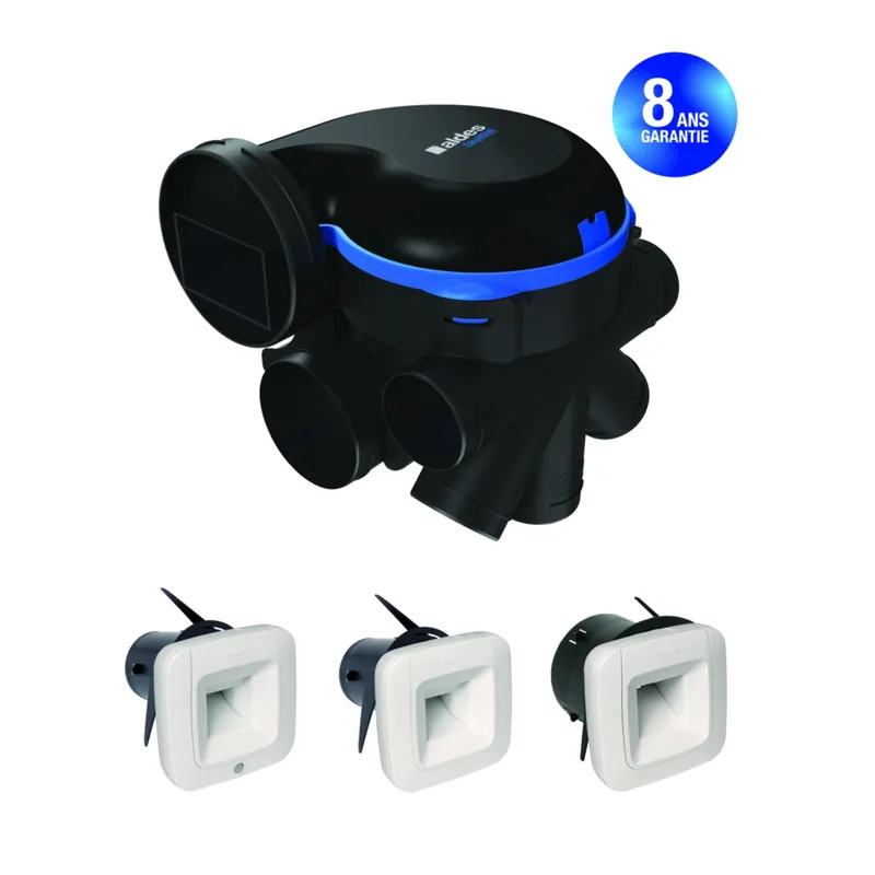 ALDES Kit VMC simple flux EasyHOME Hygroréglable Premium MW avec 3 bouches