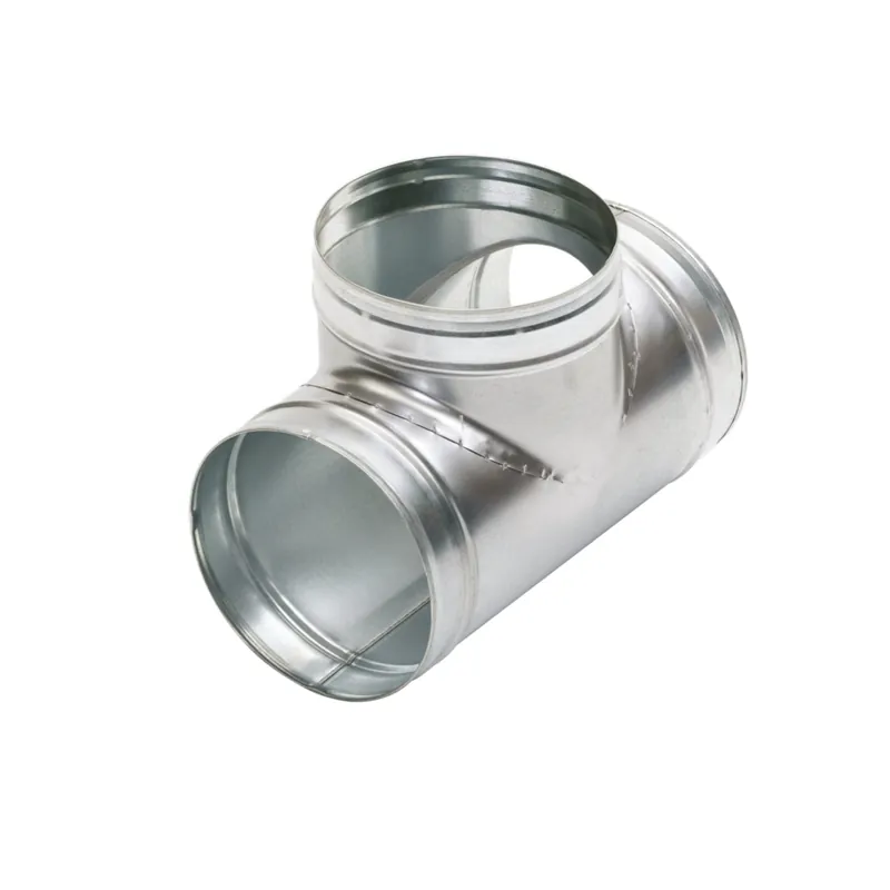 Té équerre 90° galva diamètre 125/125 mm